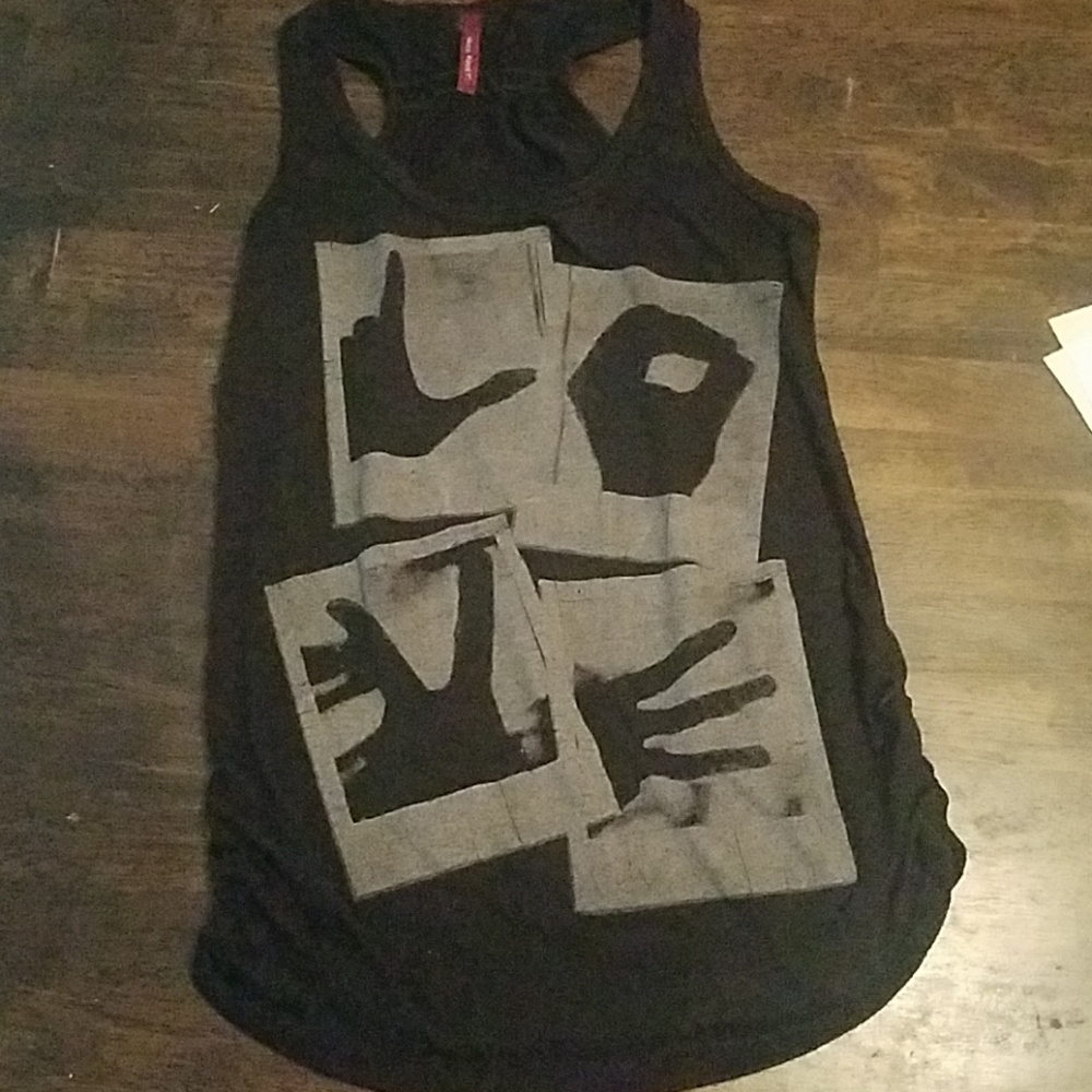 Black tank top